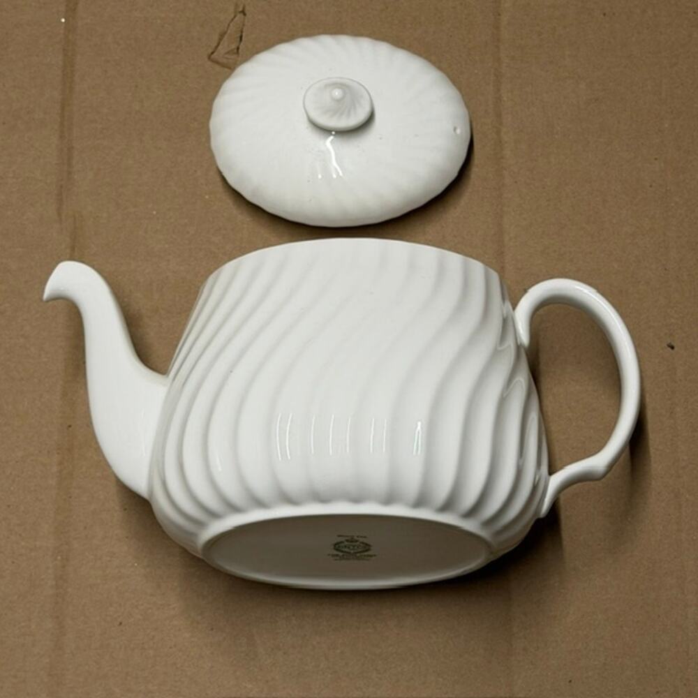 Minton White Fife Small Bone China Teapot and Lid Elegant EUC